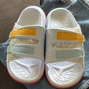 Hoka Yellow and Blue Sporty Sandals